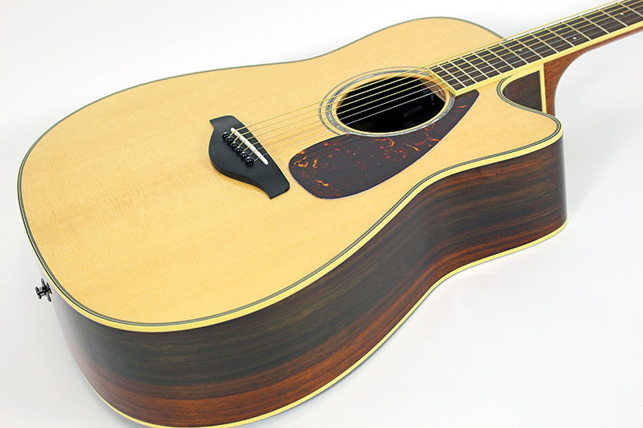 Used Yamaha FGX 730SC Natural Cutaway Acoustic-Electric Guitar