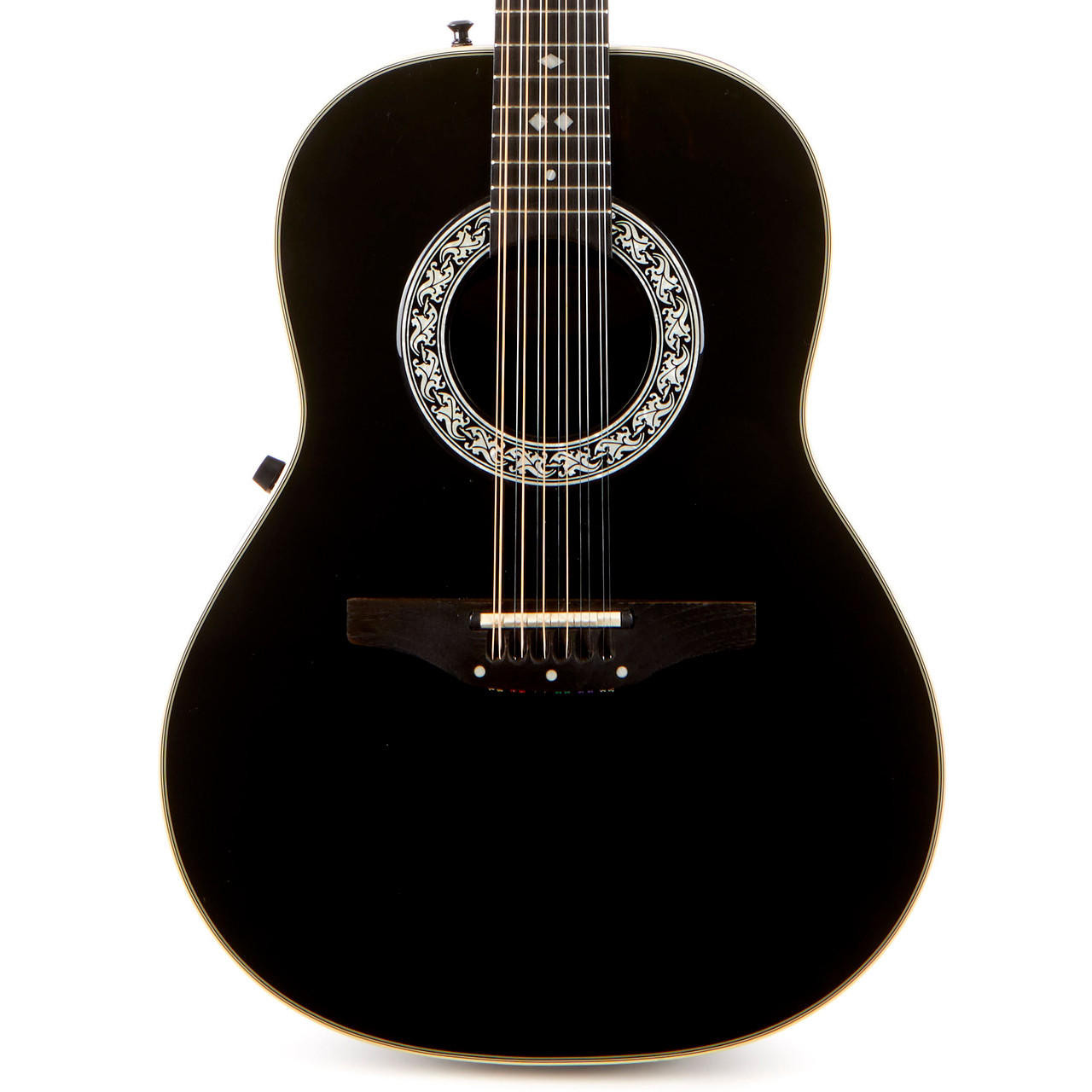 Used Ovation Model 1755 Custom Balladeer 12-String Black