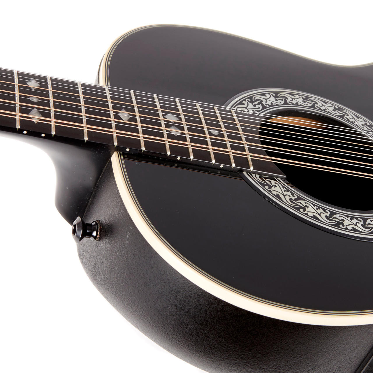 Used Ovation Model 1755 Custom Balladeer 12-String Black