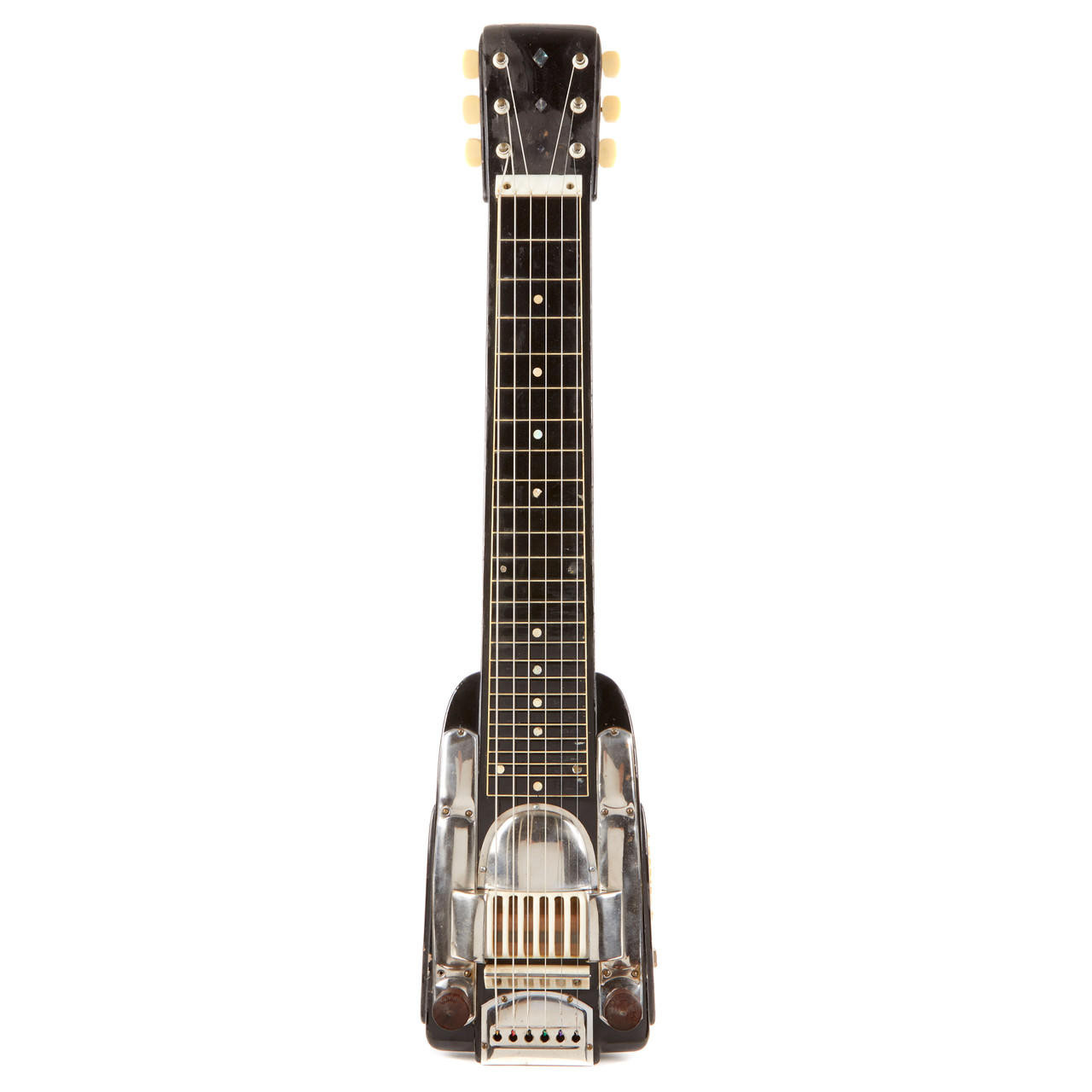TEISCO Model R LAP STEELラップスティール エレキギター Rare Vintage Teisco Model R Lap Steel Black | Cream City Music