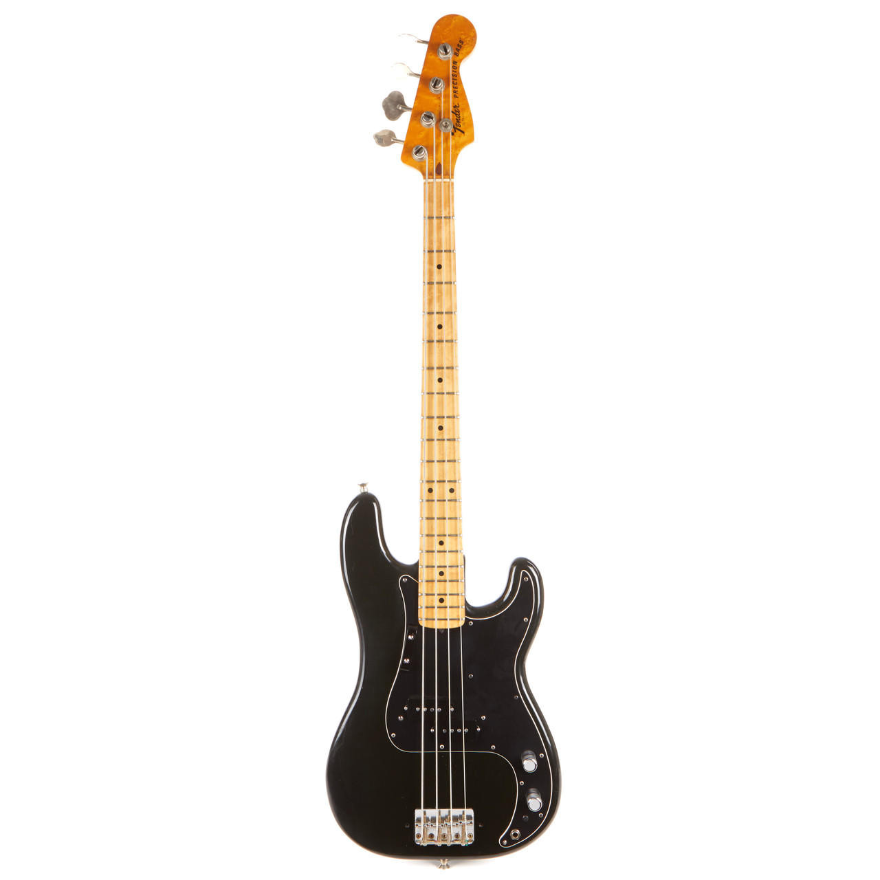 Used Vintage Fender Precision Bass Black 1976 | Cream City Music