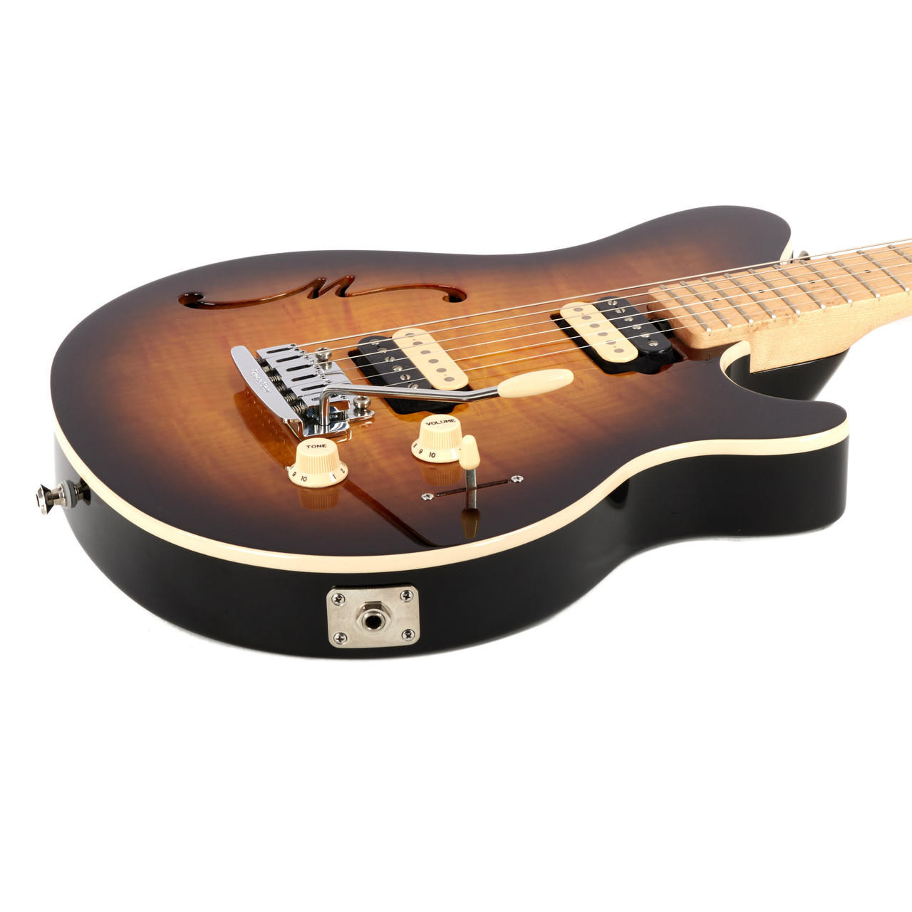 Used Ernie Ball Music Man Axis Super Sport Semi Hollow HH Tobacco 