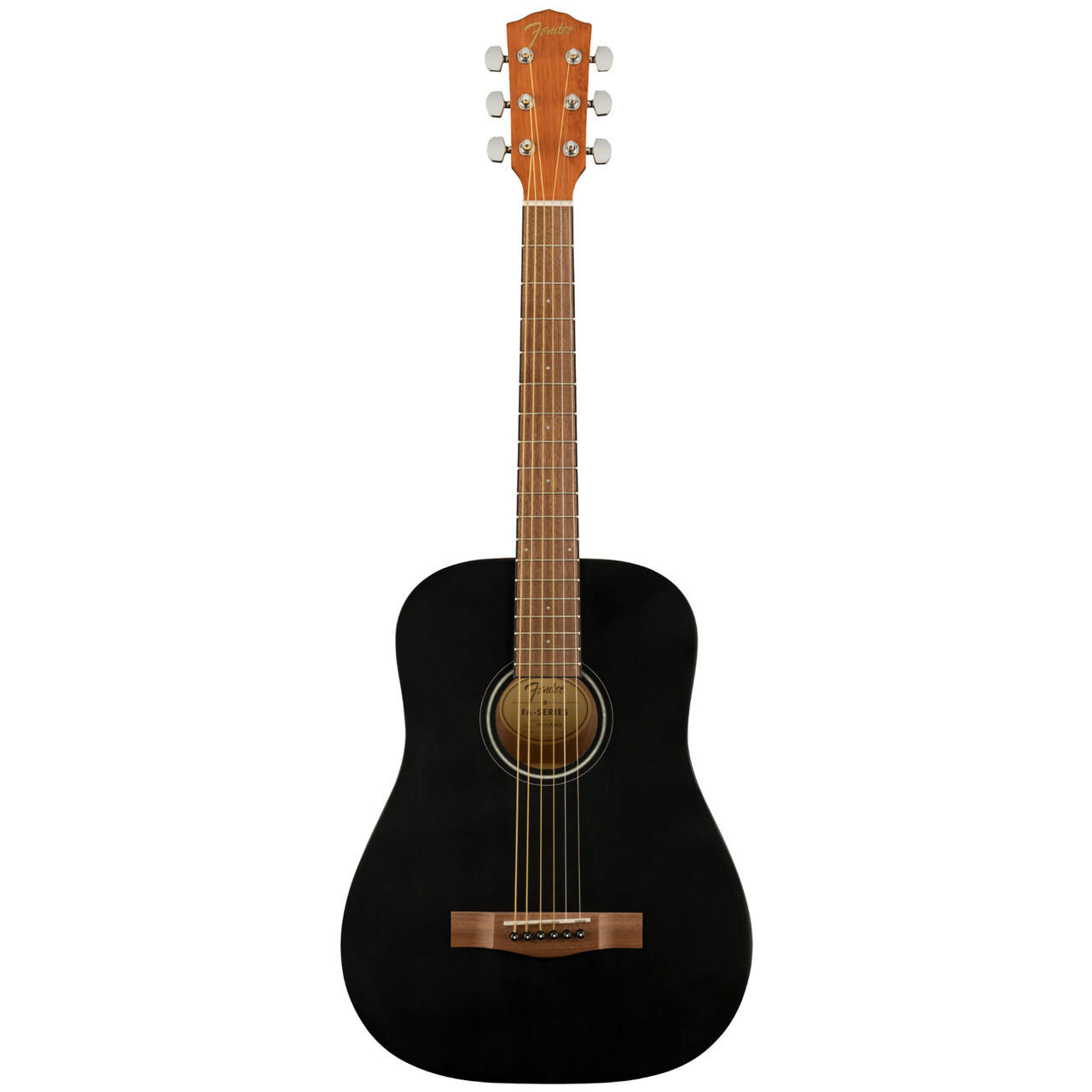Fender FA-15 BLACK アコースティックギター Fender FA-15 3/4 Steel String Acoustic with Gigbag - Black | Cream