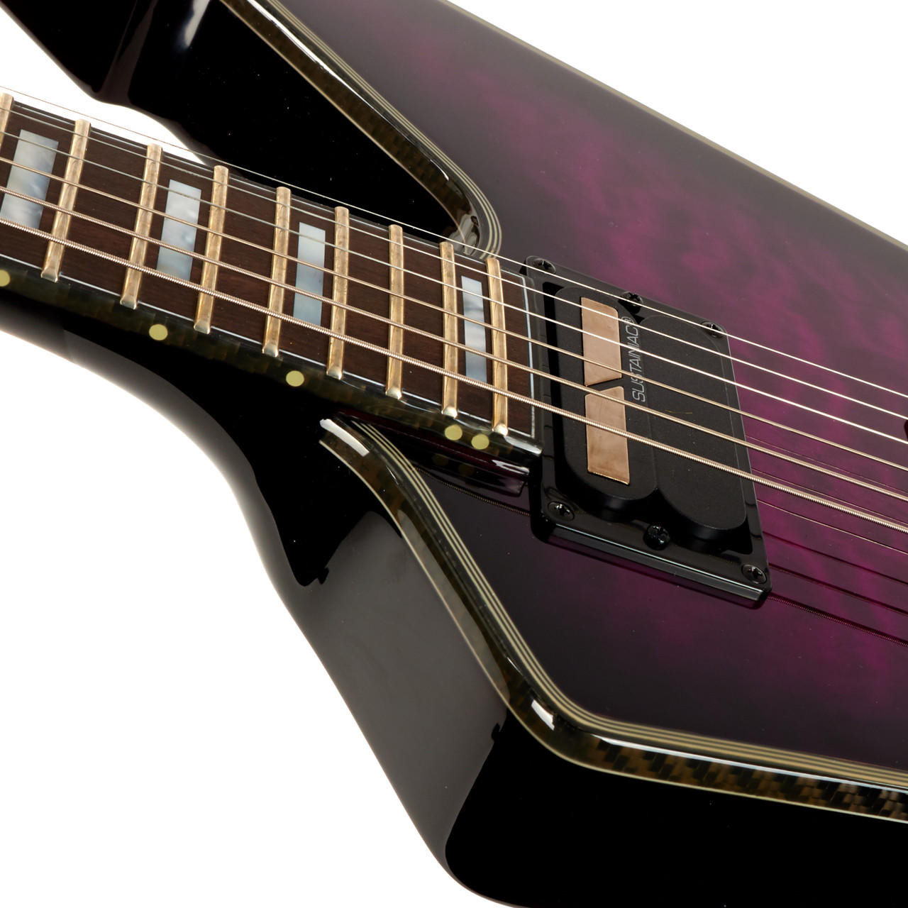 Used Schecter E1-FR S Special Edition Trans Purple Burst 2019