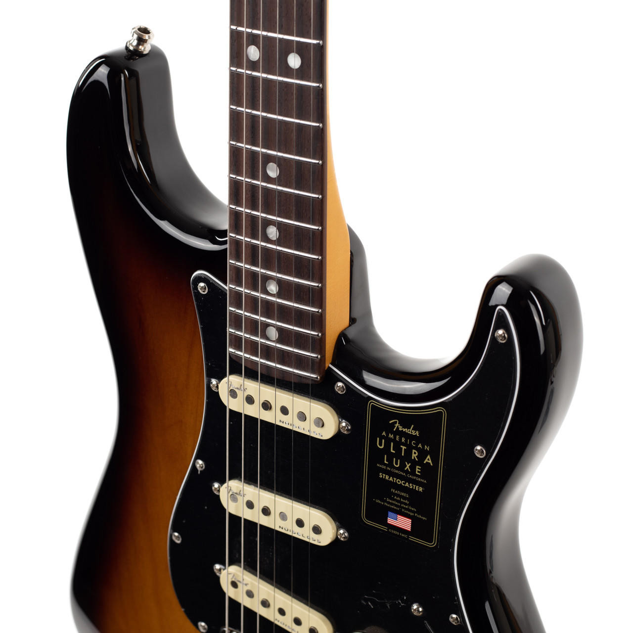 Fender American Ultra Luxe Stratocaster MP 2-Color Sunburst w/case – Tone  Shop Guitars