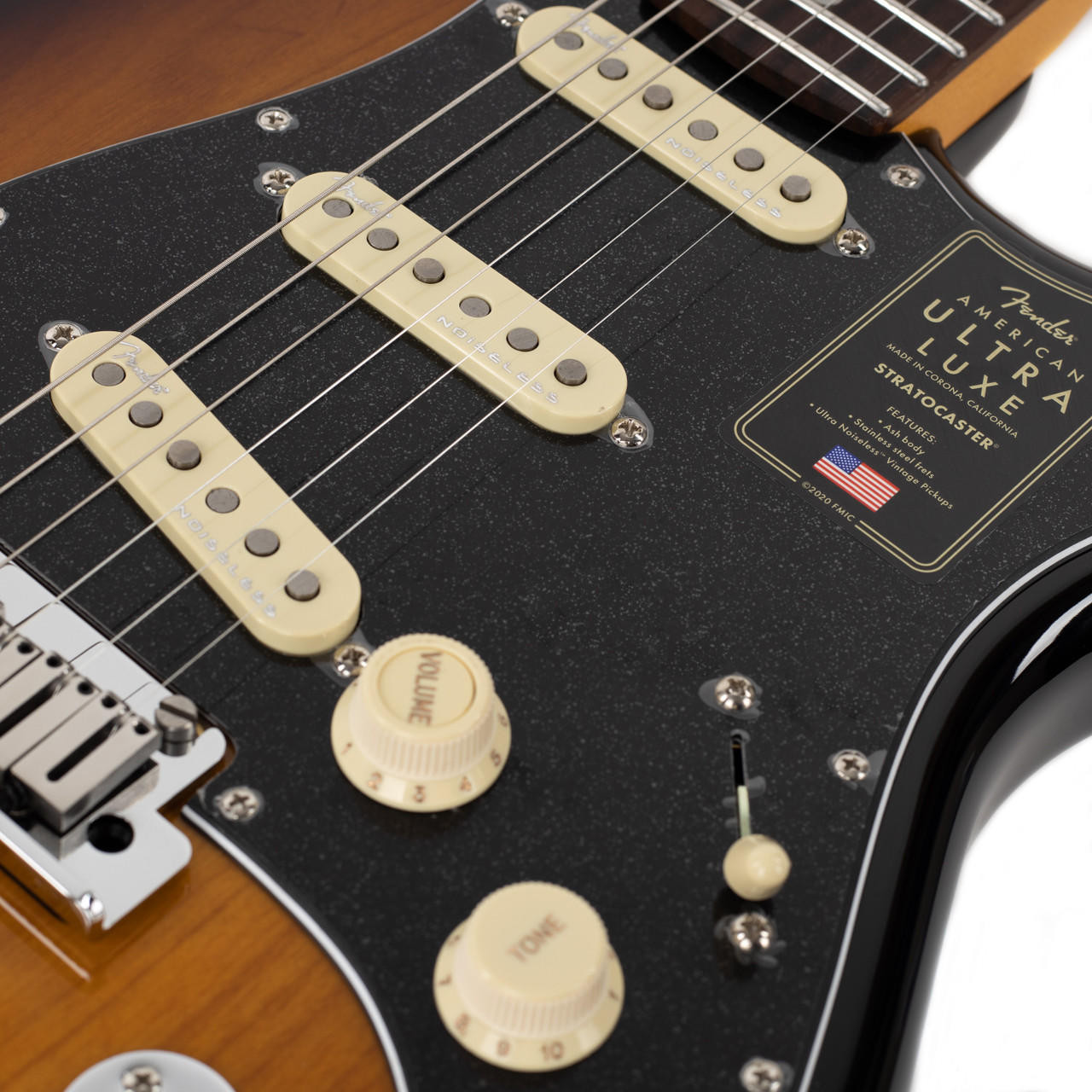 Fender American Ultra Luxe Stratocaster MP 2-Color Sunburst w/case – Tone  Shop Guitars