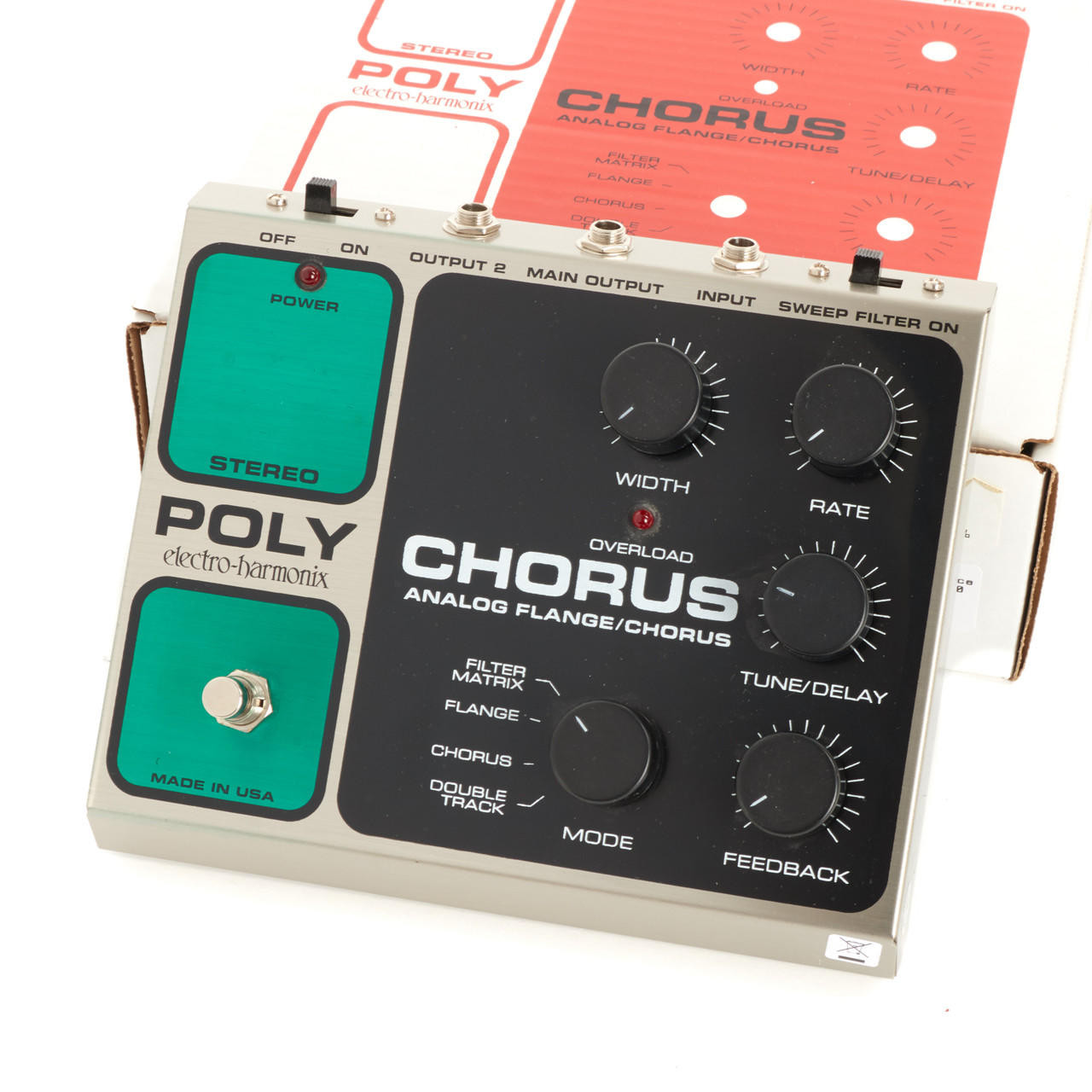 Used Electro Harmonix Stereo Poly Chorus Analog Flange & Chorus Pedal