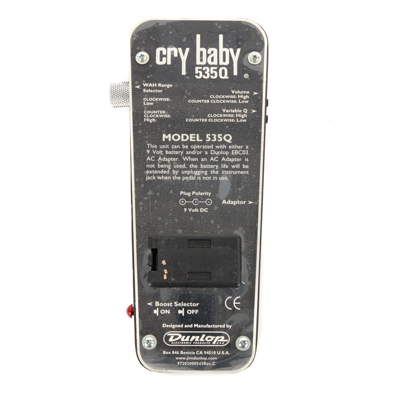 Frequency Range Wah Controller Dunlop 535Q Multi-Wah Crybaby Pedal