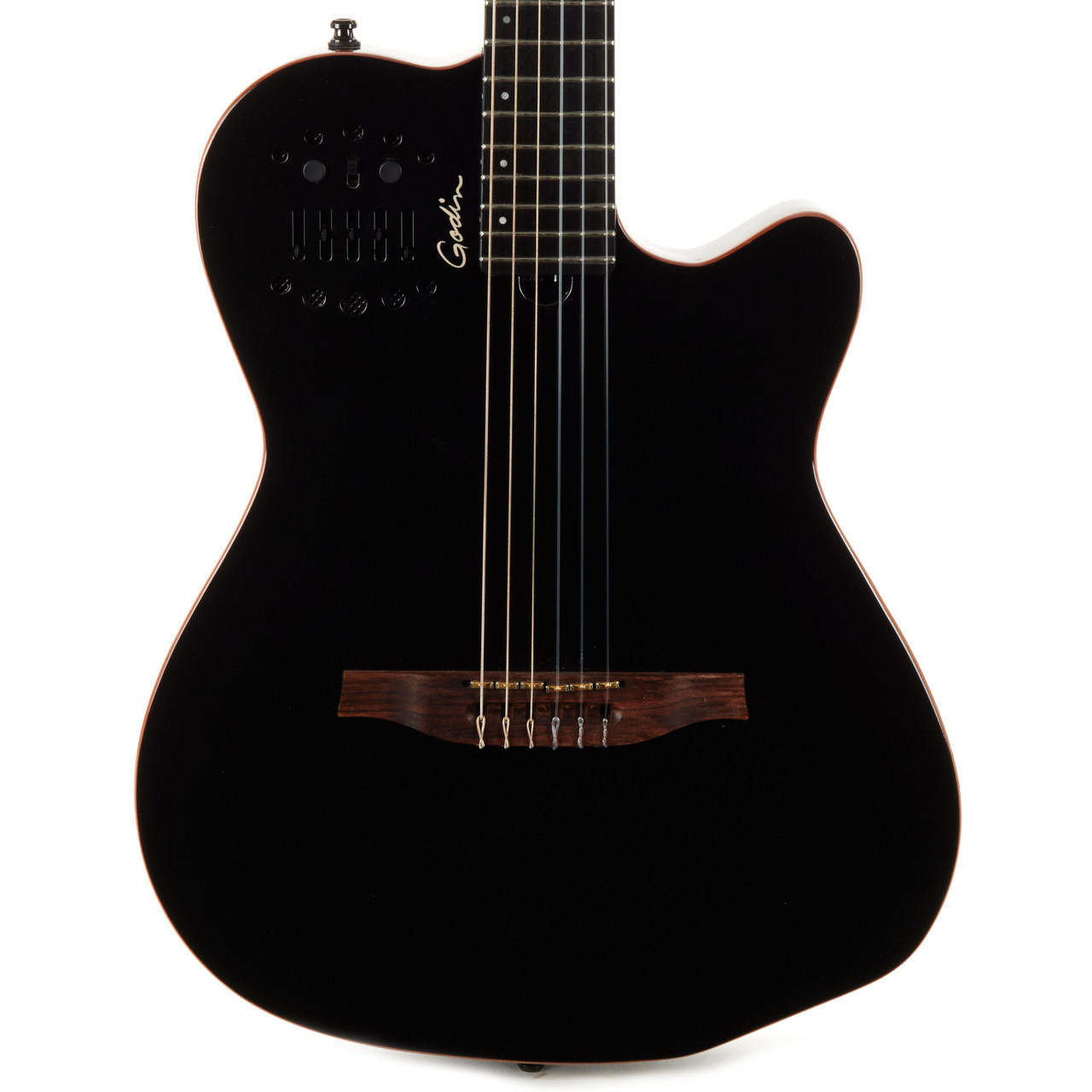 レア美品】ゴダン Godin ACS Slim SA ナイロンギター 黒 Godin ACS