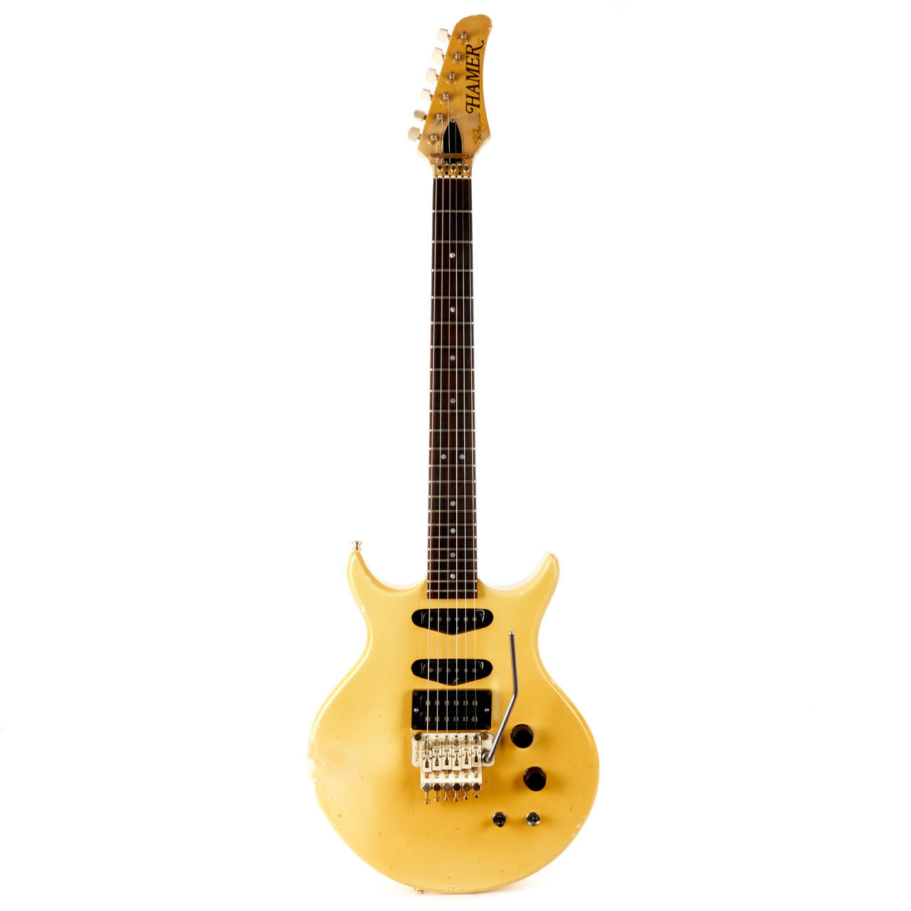 Vintage Hamer Steve Stevens Signature Model Aged White 1984