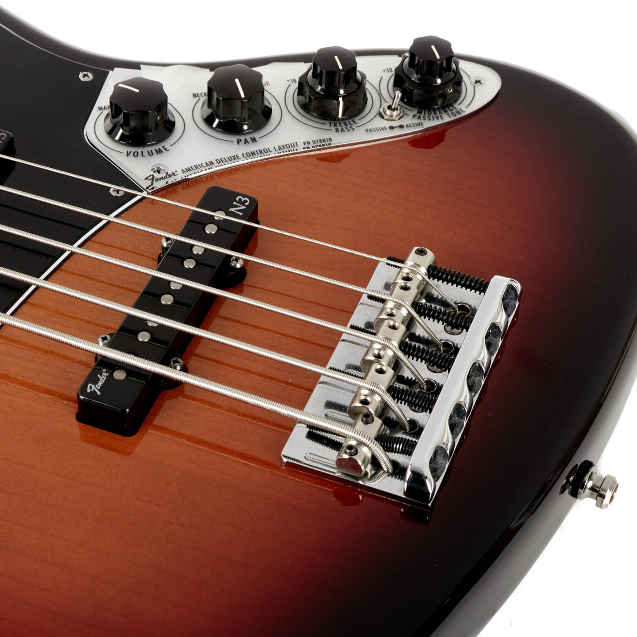 Used Fender American Deluxe Jazz Bass V Sunburst 2013 | Cream City