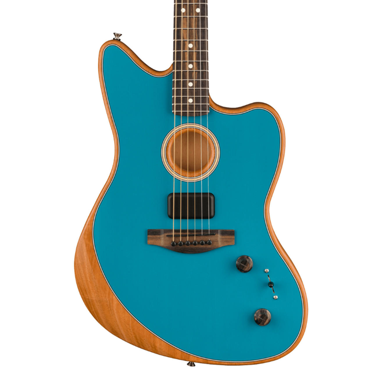 Fender American Acoustasonic Jazzmaster Ebony - Ocean Turquoise