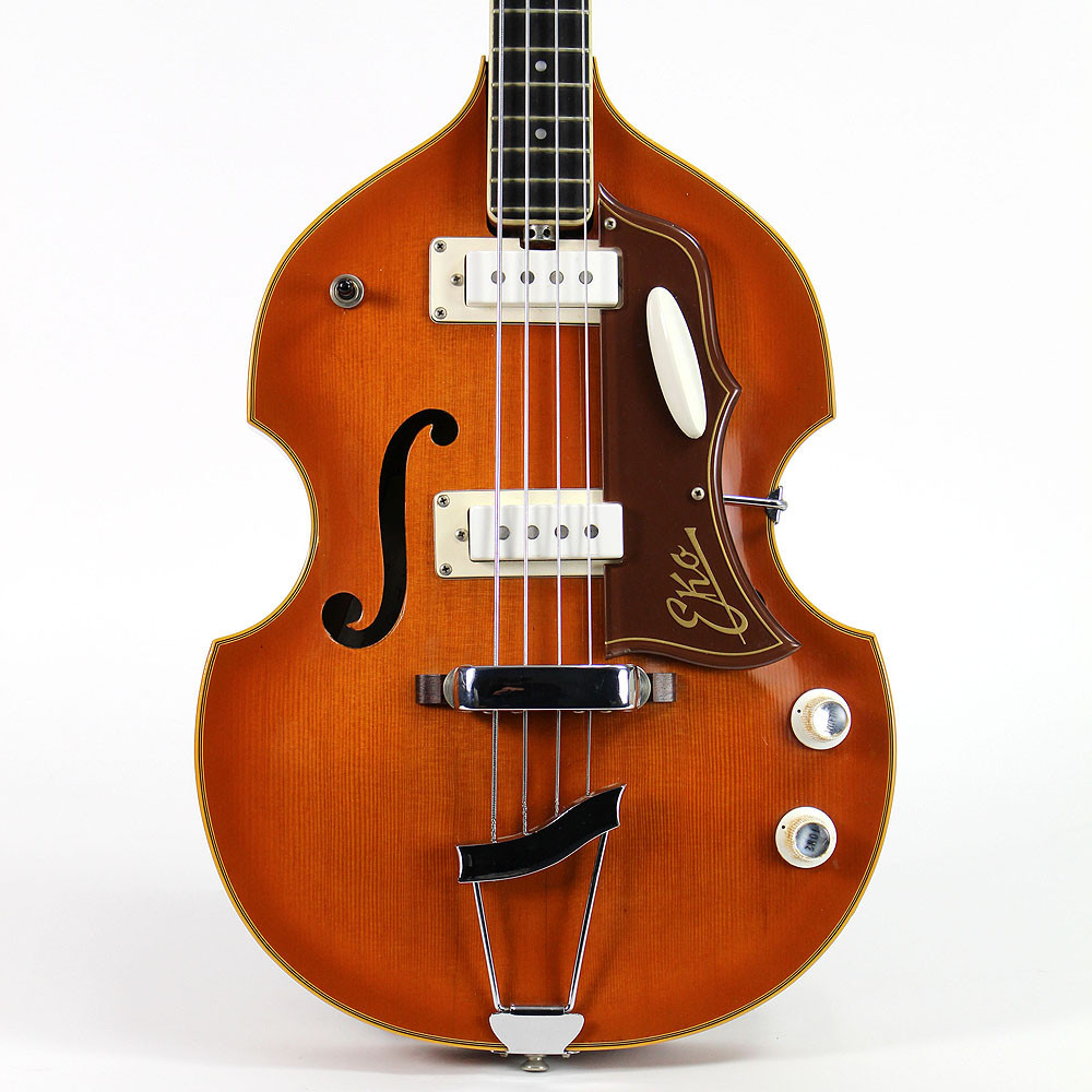 Vintage Eko Model 995 Electric Bass Guitar Honeyburst Finish