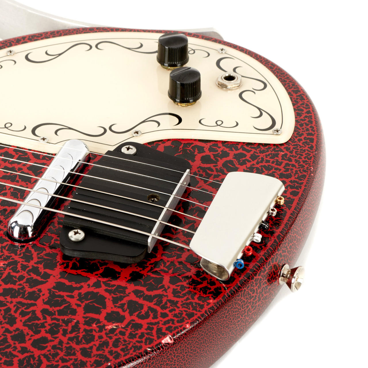 Used Jerry Jones Baby Sitar Red Crackle | Cream City Music