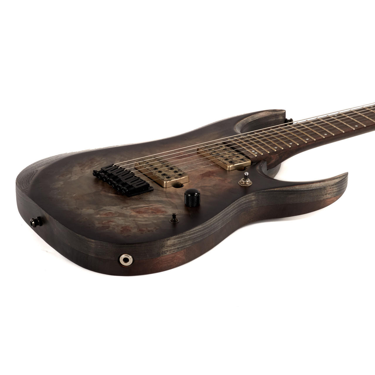 Ibanez RGD71ALPA Axion Label 7-String - Charcoal Burst Black Flat 