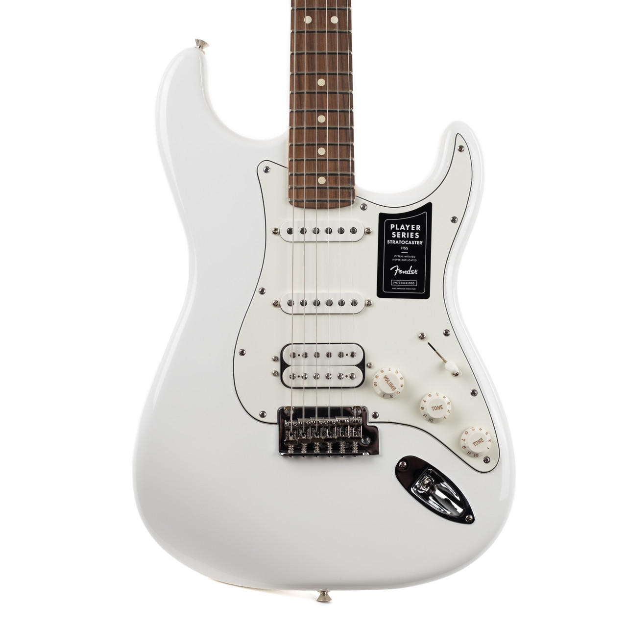正規 Player Fender Stratocaster White Polar - Ferro Pau HSS ギター