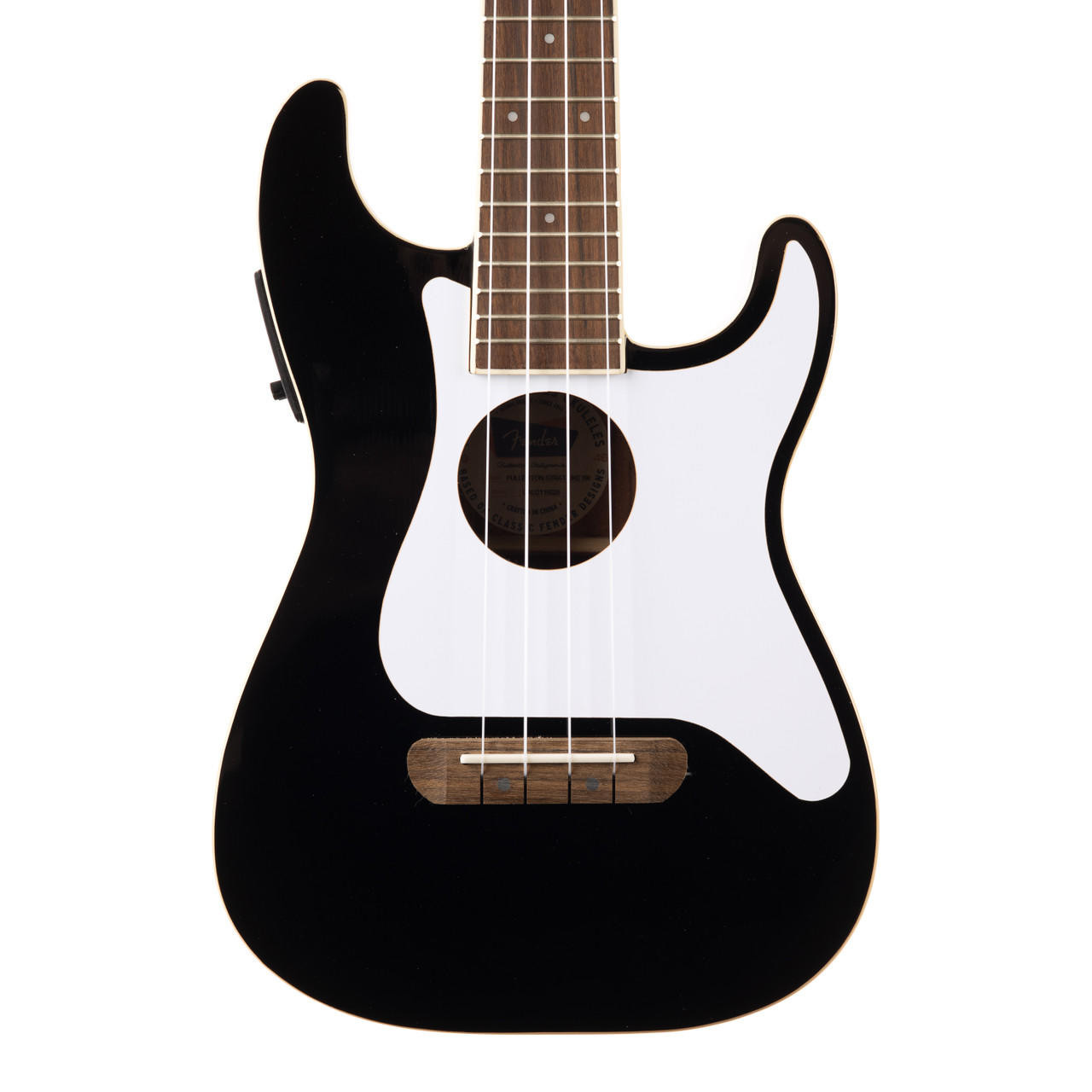 Fender Fullerton Stratocaster Ukulele - Black | Cream City Music