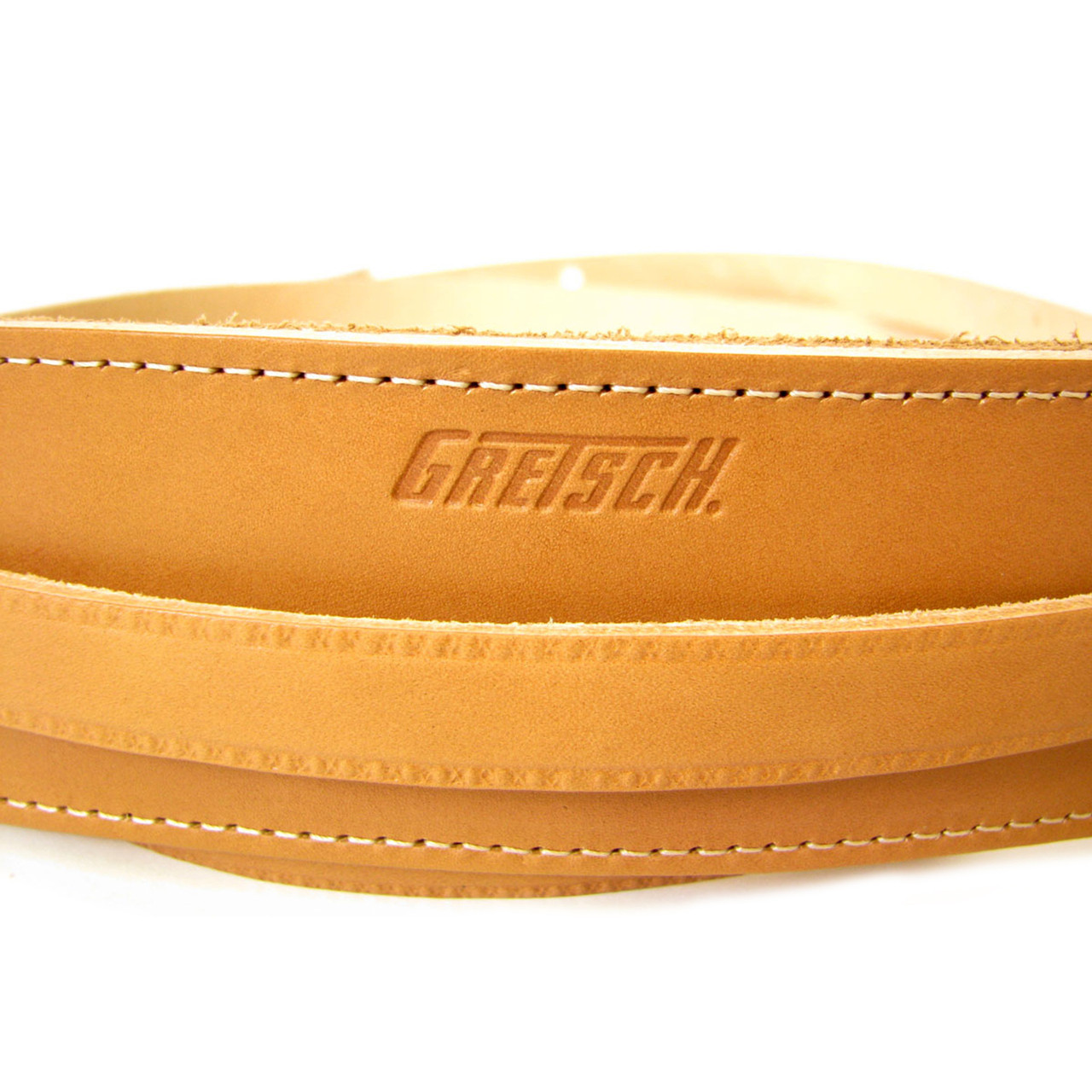 Gretsch Vintage Leather Strap Walnut guitar strap | Bax Music