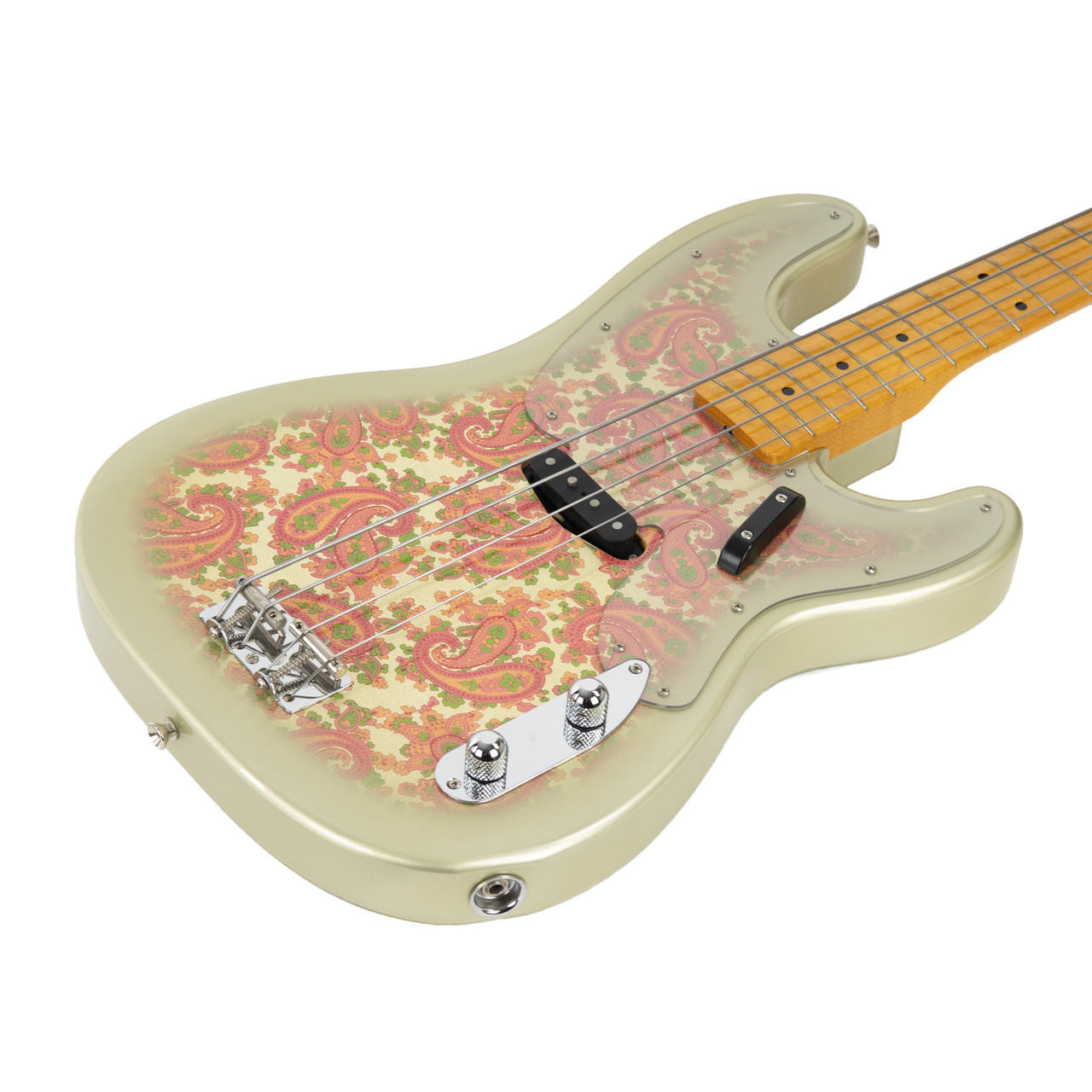Used Fender Precision Bass Crafted In Japan Rare Gold