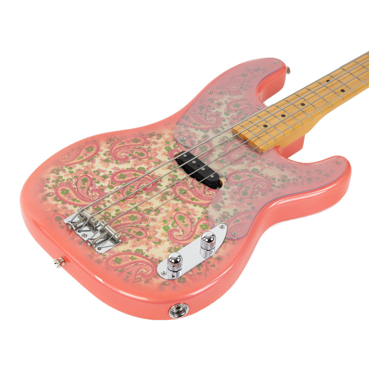 Used Fender Precision Bass Crafted In Japan Pink Paisley 2002