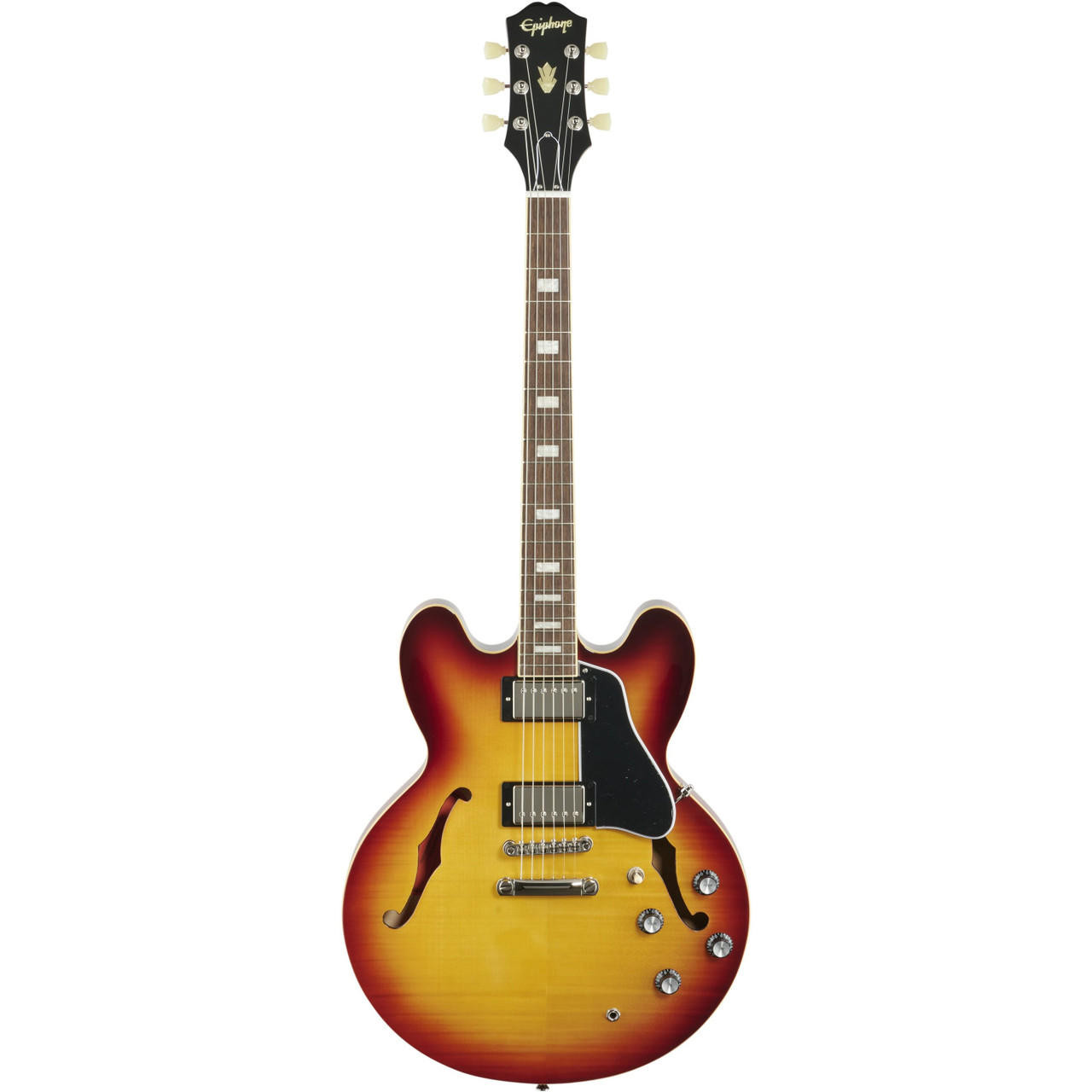 Epiphone ES-335 Figured Semi Hollow - Raspberry Tea Burst | Cream
