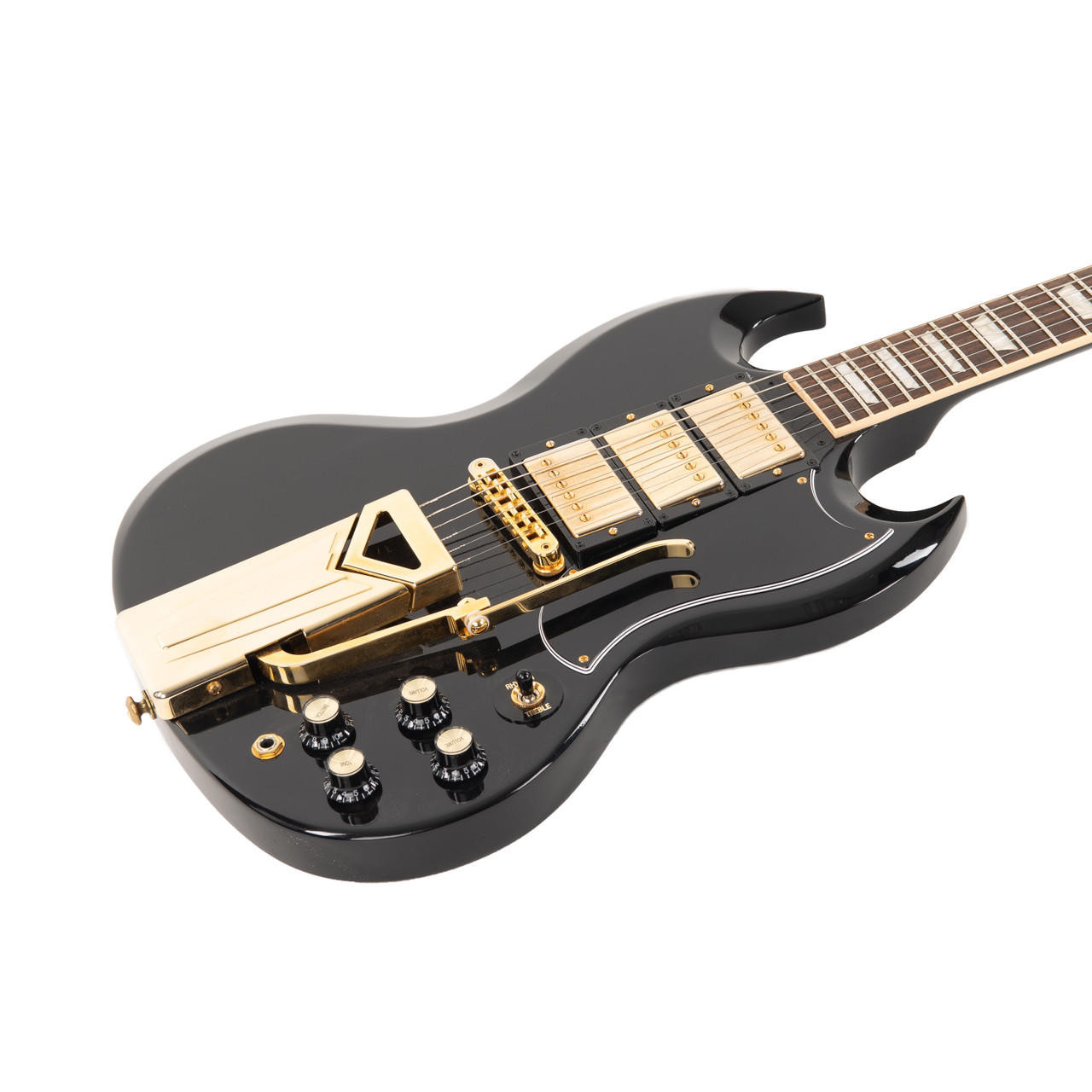 Used Gibson SG3 Sideways Vibrola Ebony 2019 | Cream City Music