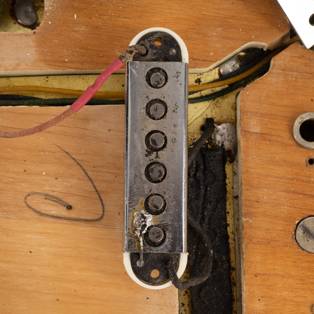 Vintage Fender Jaguar Olympic White Stripped Finish 1964 | Cream 