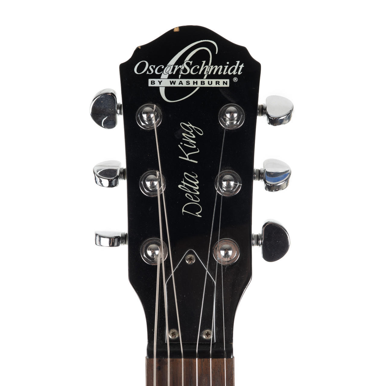 Used Oscar Schmidt Delta King Semi Hollow Guitar Black | Cream