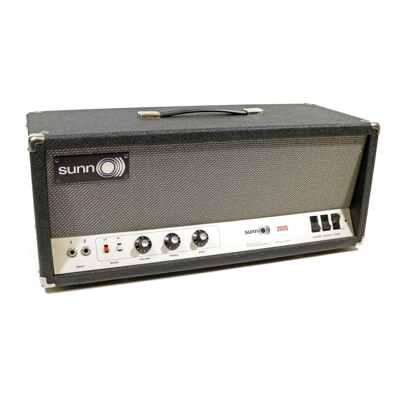 Vintage Sunn 200S 60W Tube Bass Amp Head 1968