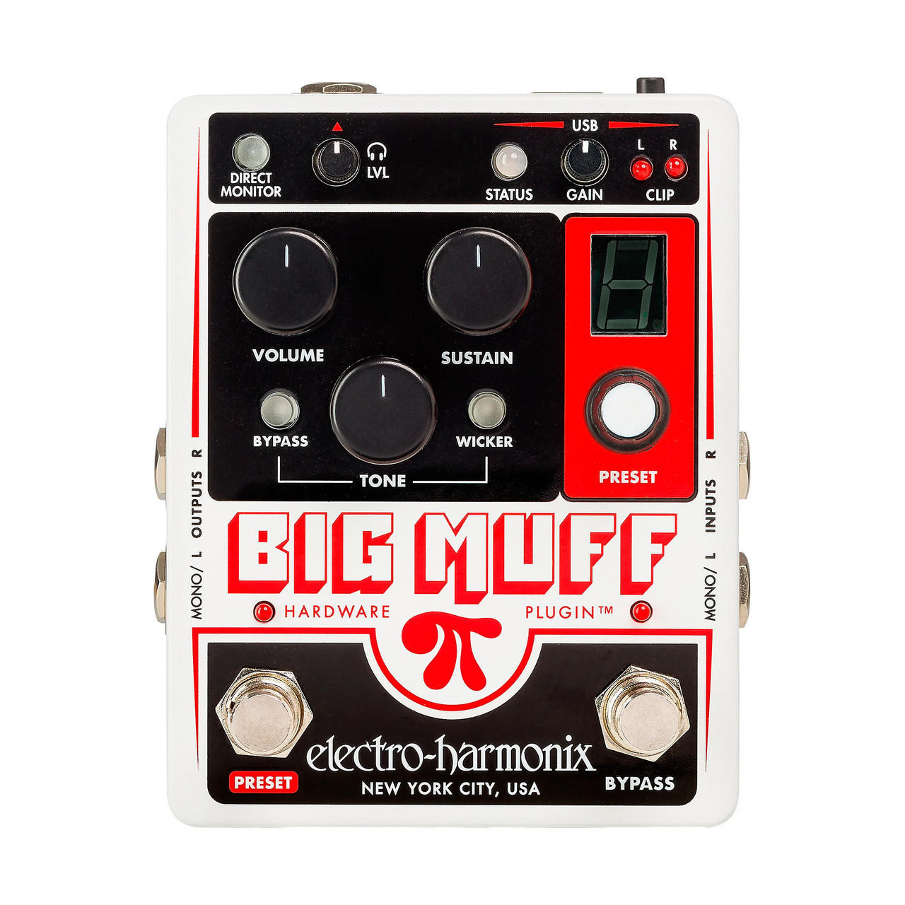 Electro-Harmonix Big Muff Pi Hardware Plug-In Fuzz Pedal & USB