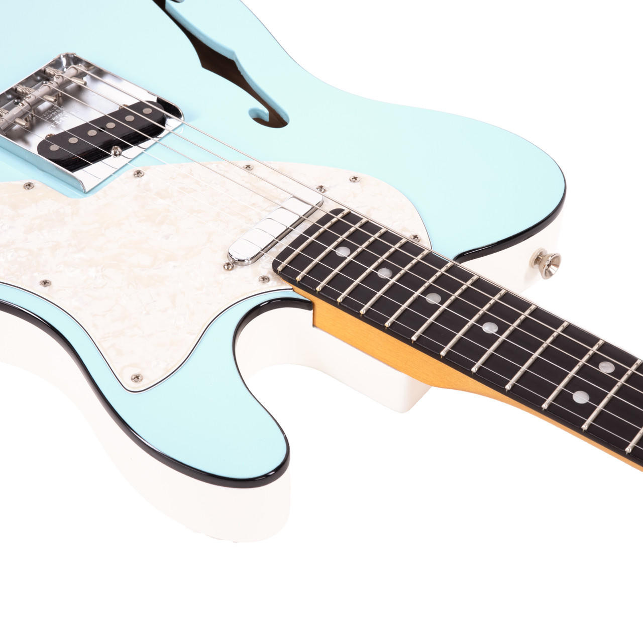 Used Fender FSR Telecaster Thinline Daphne Blue Arctic White