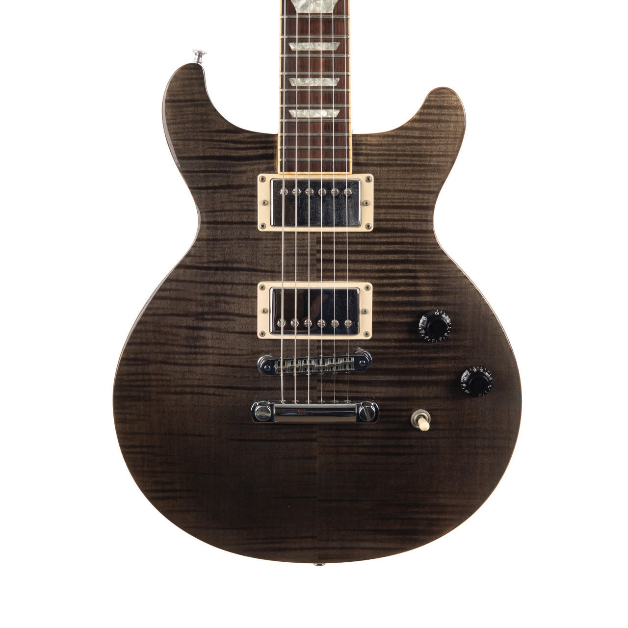 Used Gibson Les Paul Standard Double Cutaway Flame Top Black