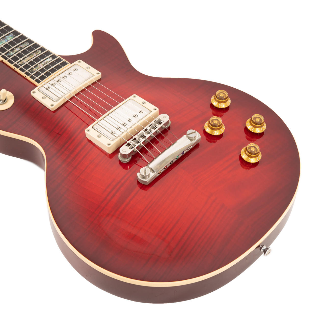 Used Gibson Custom Les Paul Elegant Firemist Red 1999 | Cream City