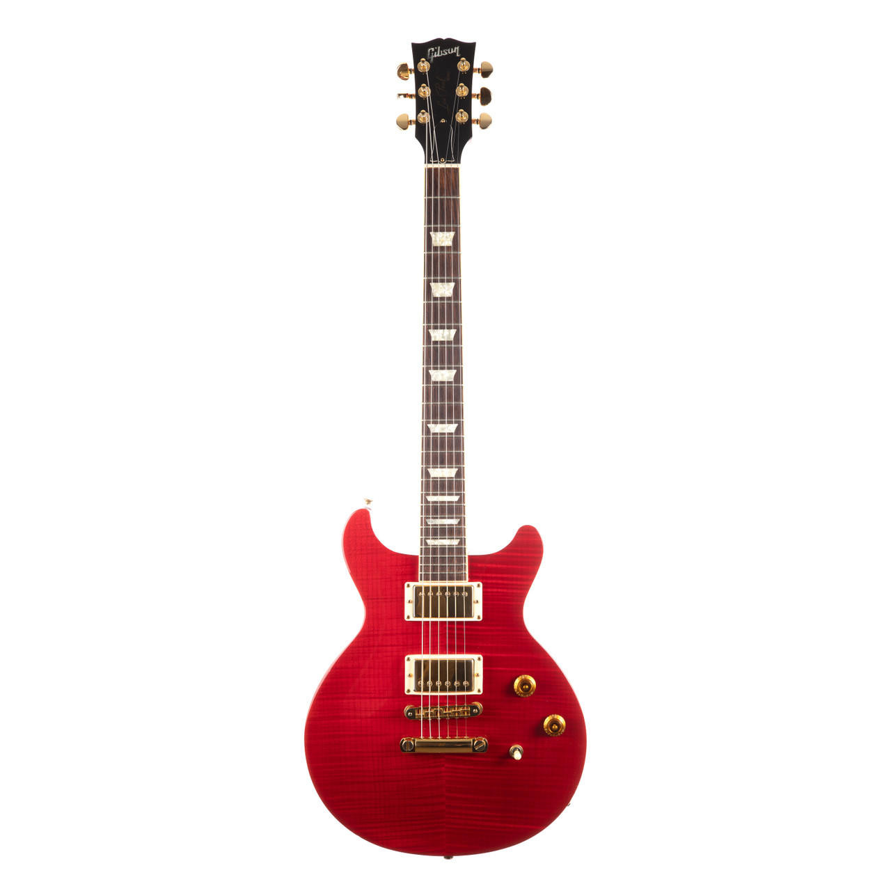 Used Gibson Les Paul Standard Double Cutaway Flame Top Red Hot