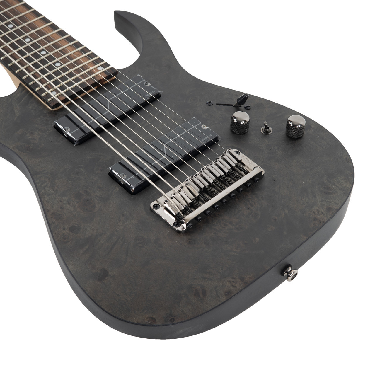 Ibanez RG9PB Axe Design Lab 9 String - Transparent Gray Flat