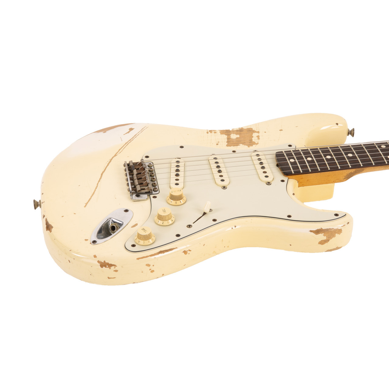 ◆ CustomElectr Relic OlympicWhiteStrato◆ Fender Custom Shop 1960 Relic Stratocaster, Aged Olympic
