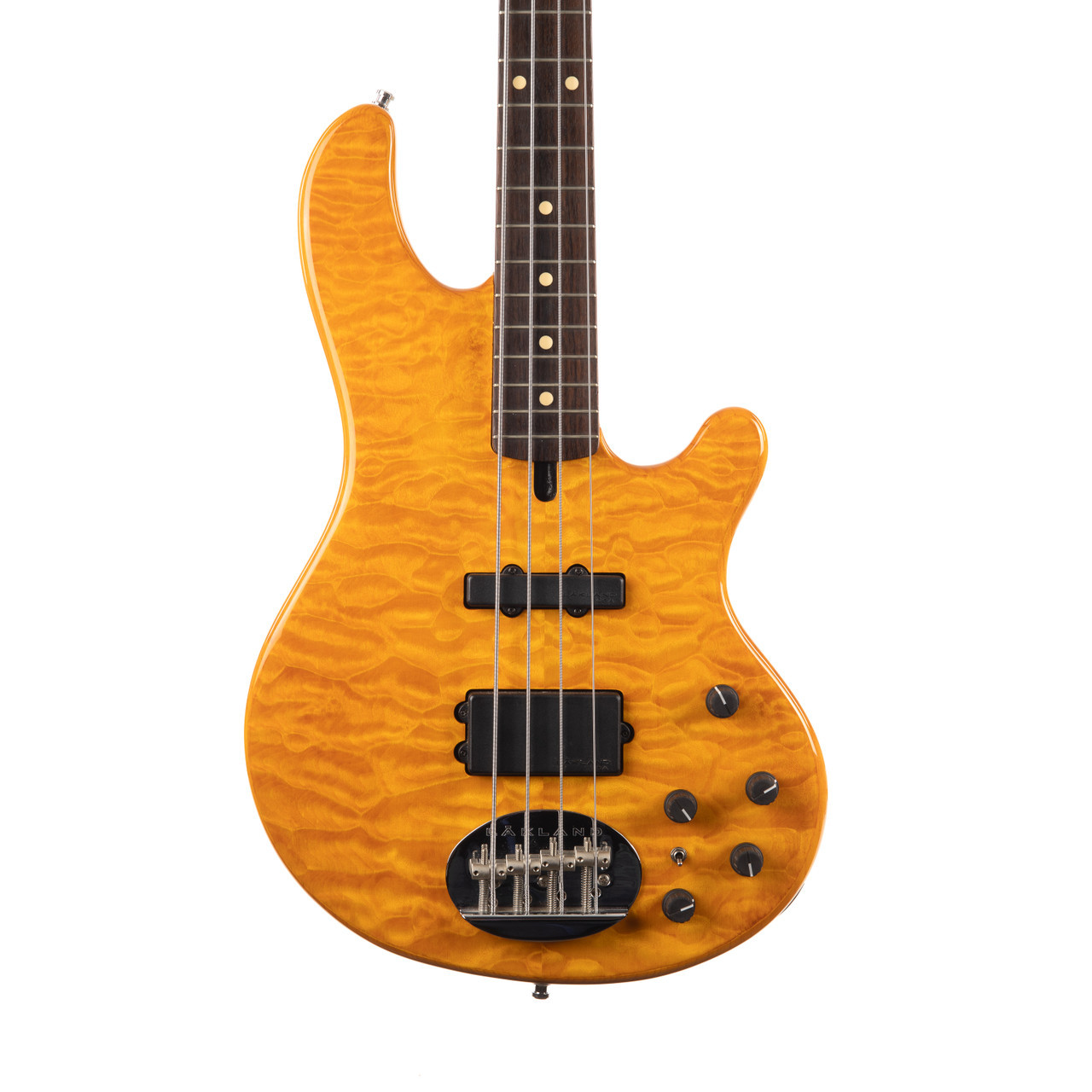 Used Lakland Skyline Series 44-02 Bass Amber Quilt Top 2007