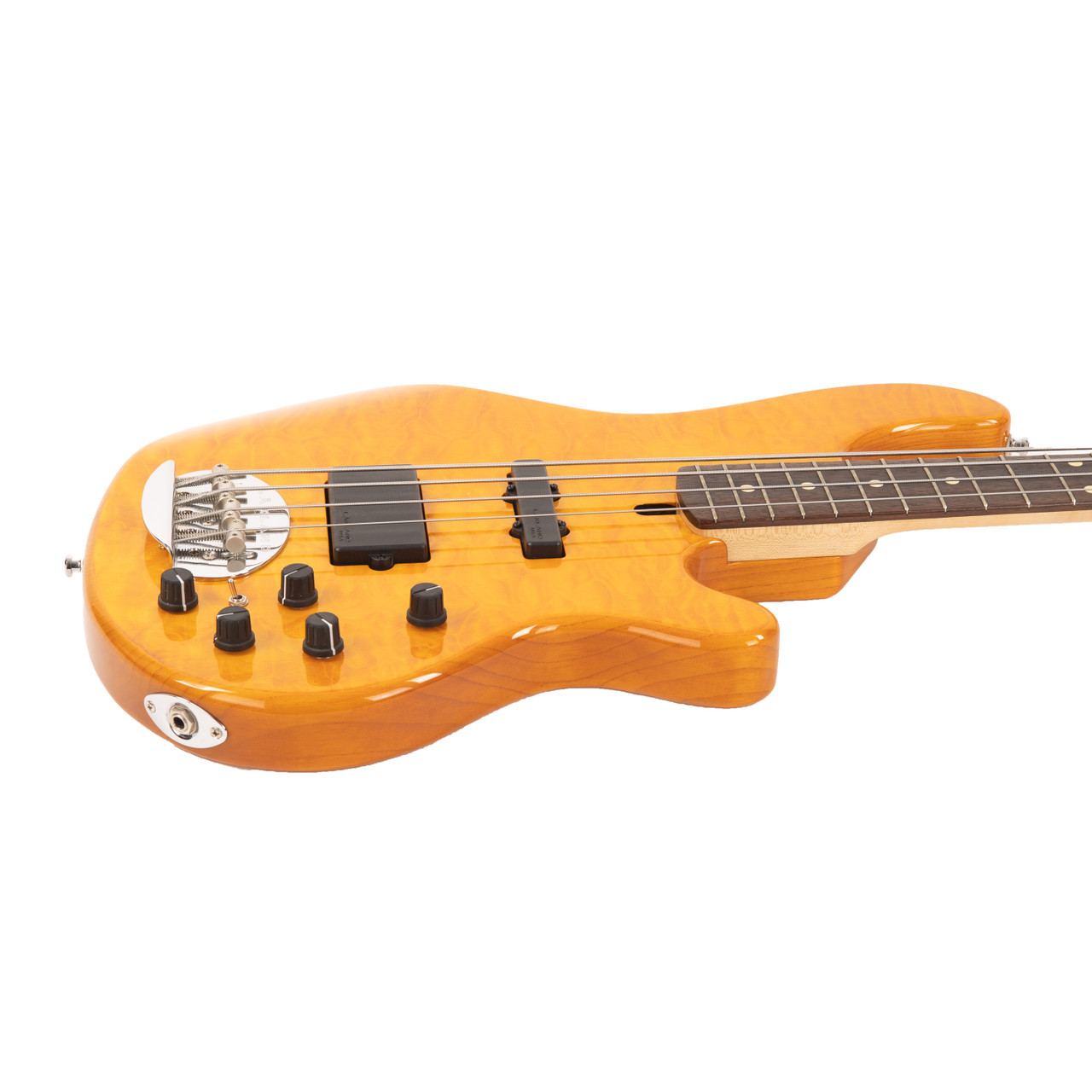 Used Lakland Skyline Series 44-02 Bass Amber Quilt Top 2007