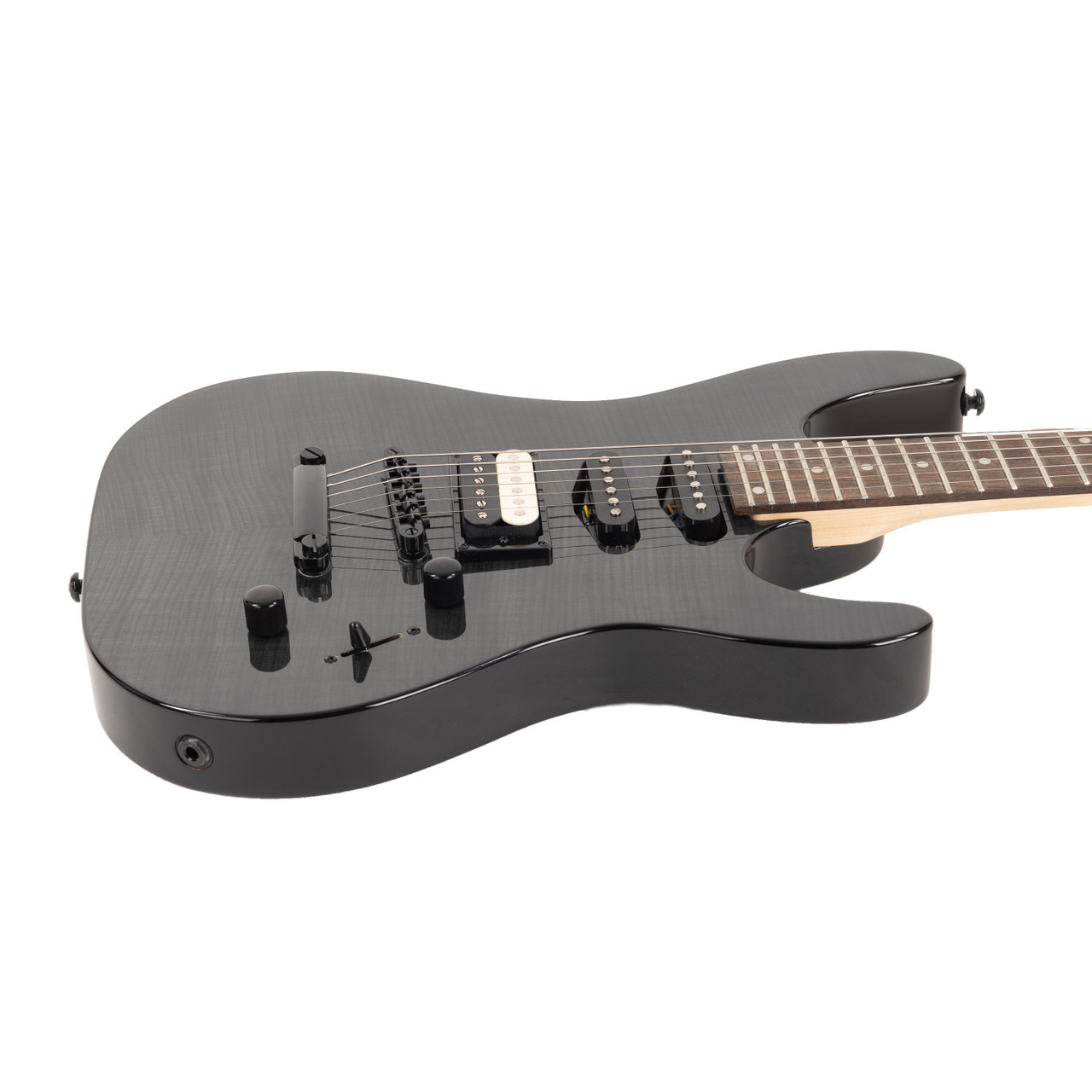 Kramer Striker Figured HSS Stoptail - Transparent Ebony | Cream