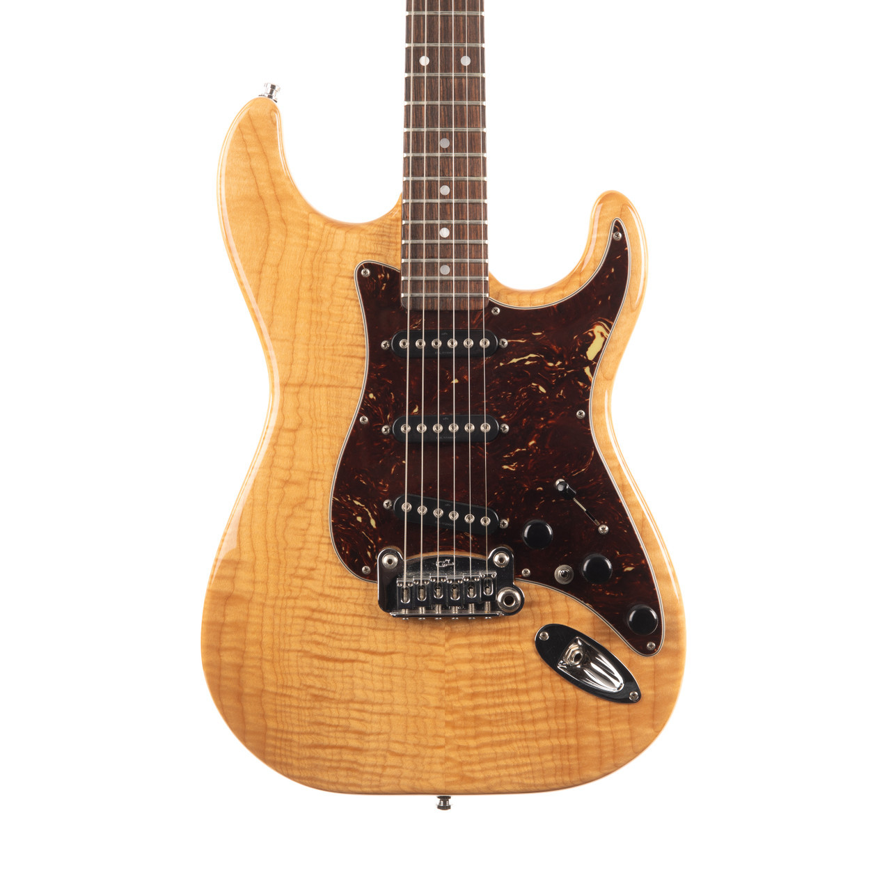Used G&L S-500 Natural Flame Maple Top 2004 | Cream City Music