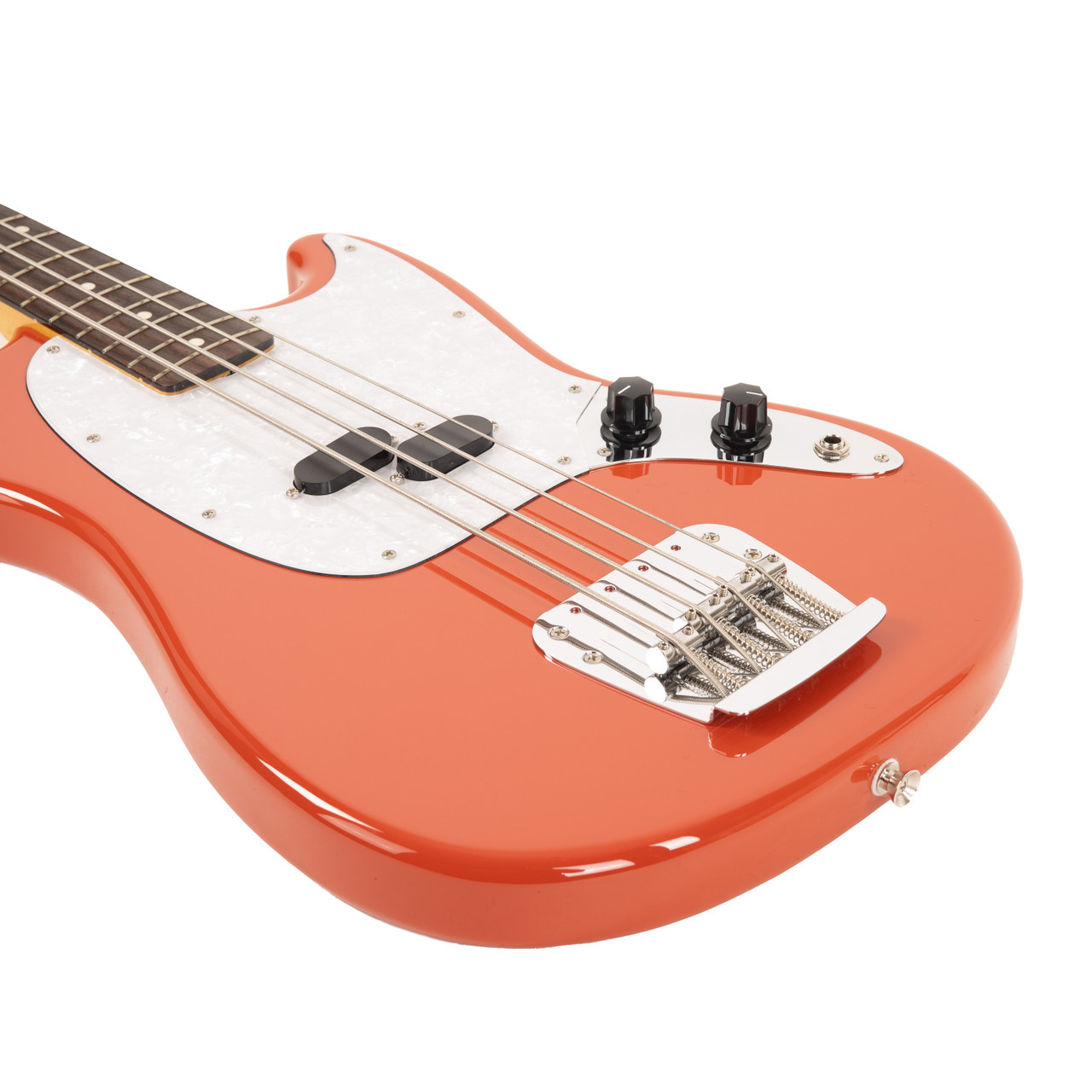Used Fender Mustang Bass MIJ Fiesta Red 1995 | Cream City Music