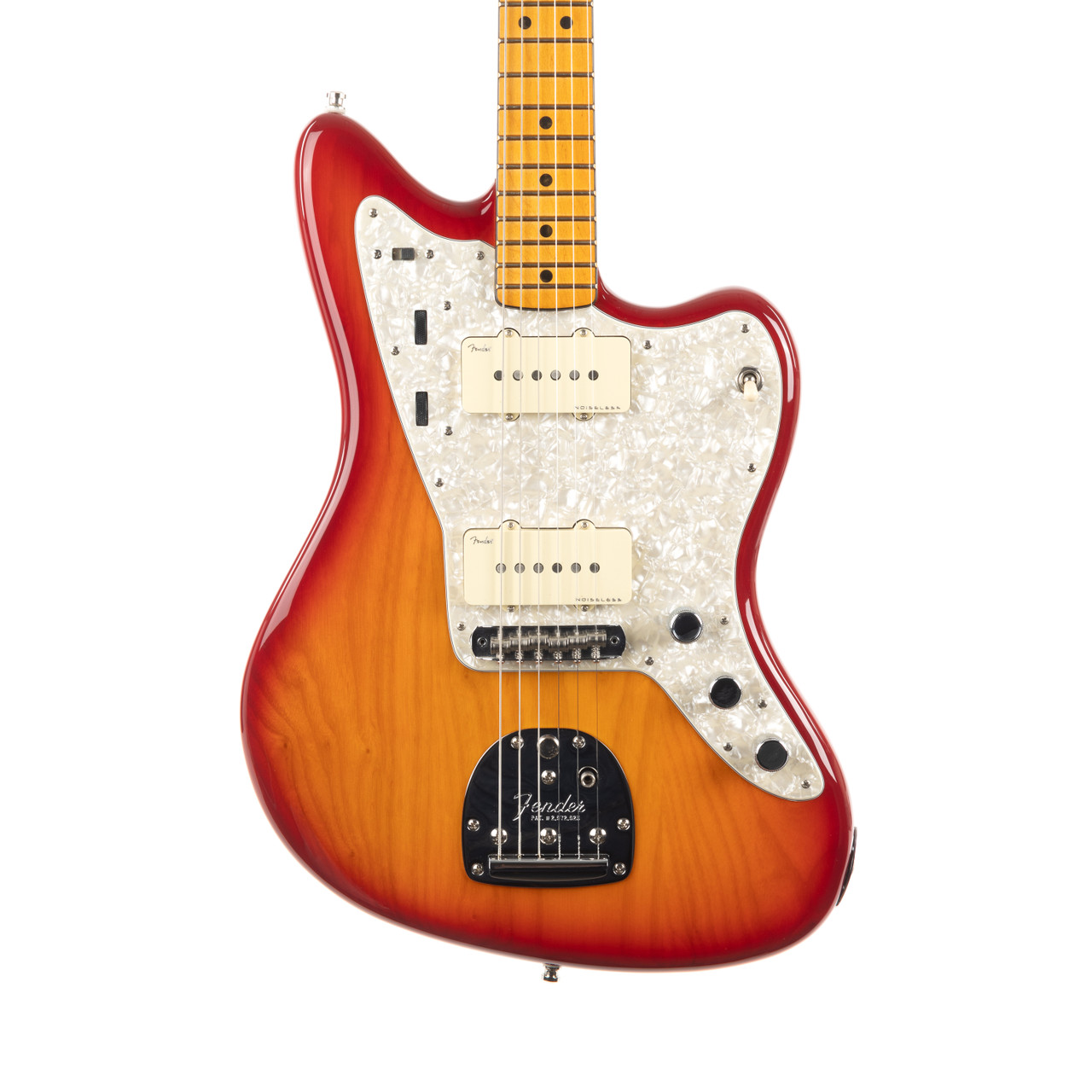 Used Fender American Ultra Jazzmaster Ash Body Plasma Red Burst