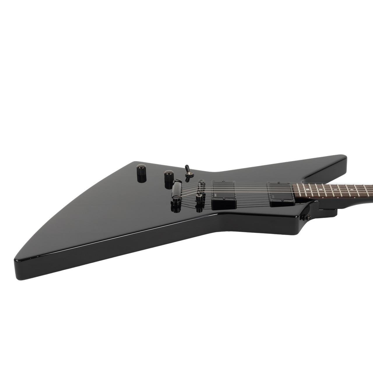 Used ESP Custom Explorer Left Handed Black | Cream City Music