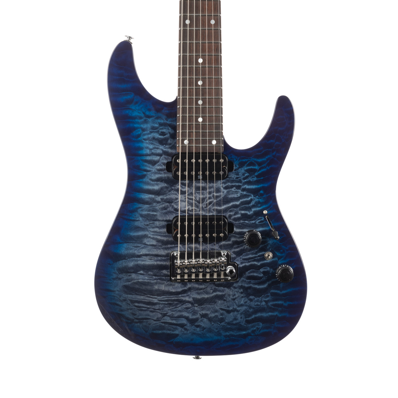 Ibanez AZ427P2QM Premium 7-String - Twilight Blue Burst | Cream