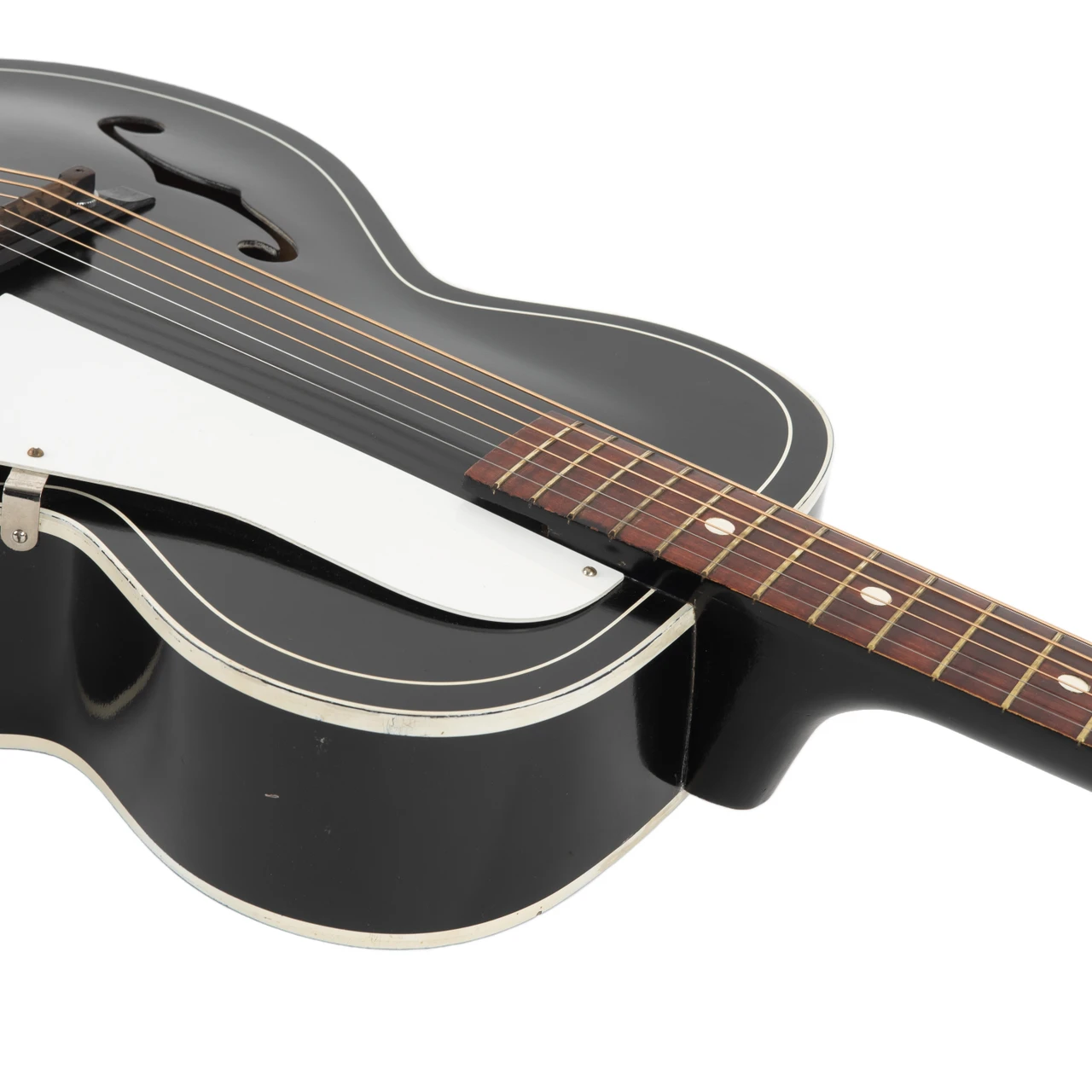 Vintage Silvertone Model 658 Archtop Acoustic Black 1960s | Cream 
