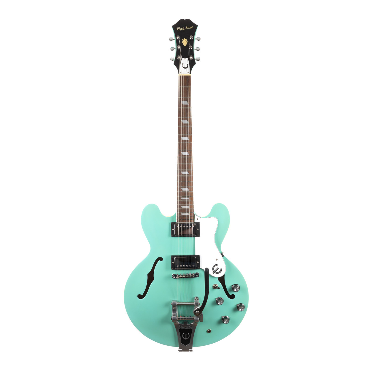 ピアレス製造　Epiphone Riviera Used Epiphone Riviera-VT-TQ Turquoise 1997 | Cream City Music