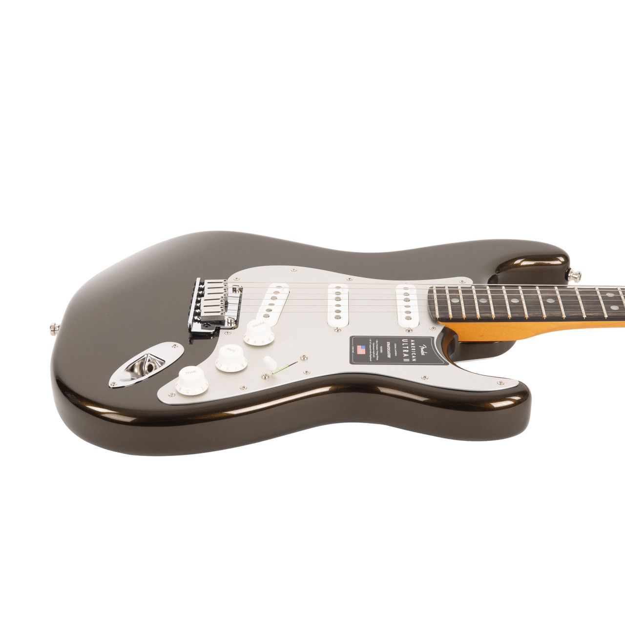 Fender American Ultra II Stratocaster Ebony - Texas Tea | Cream