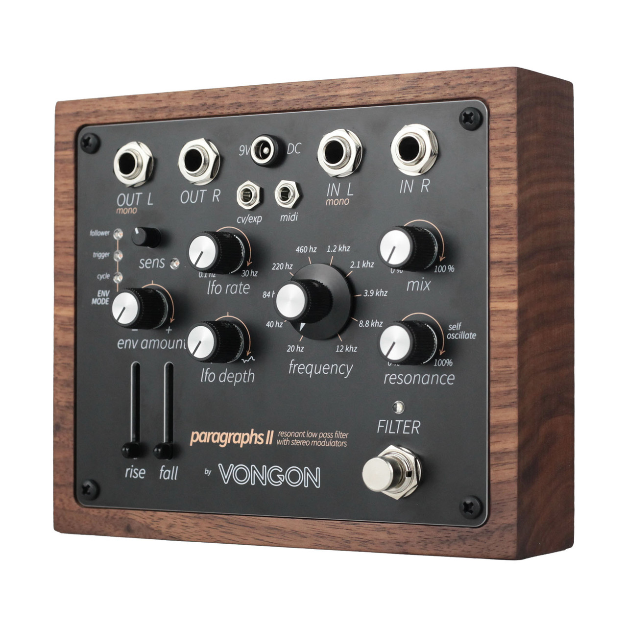 Vongon Paragraphs II Analog 4-Pole Resonant Low Pass Filter Pedal