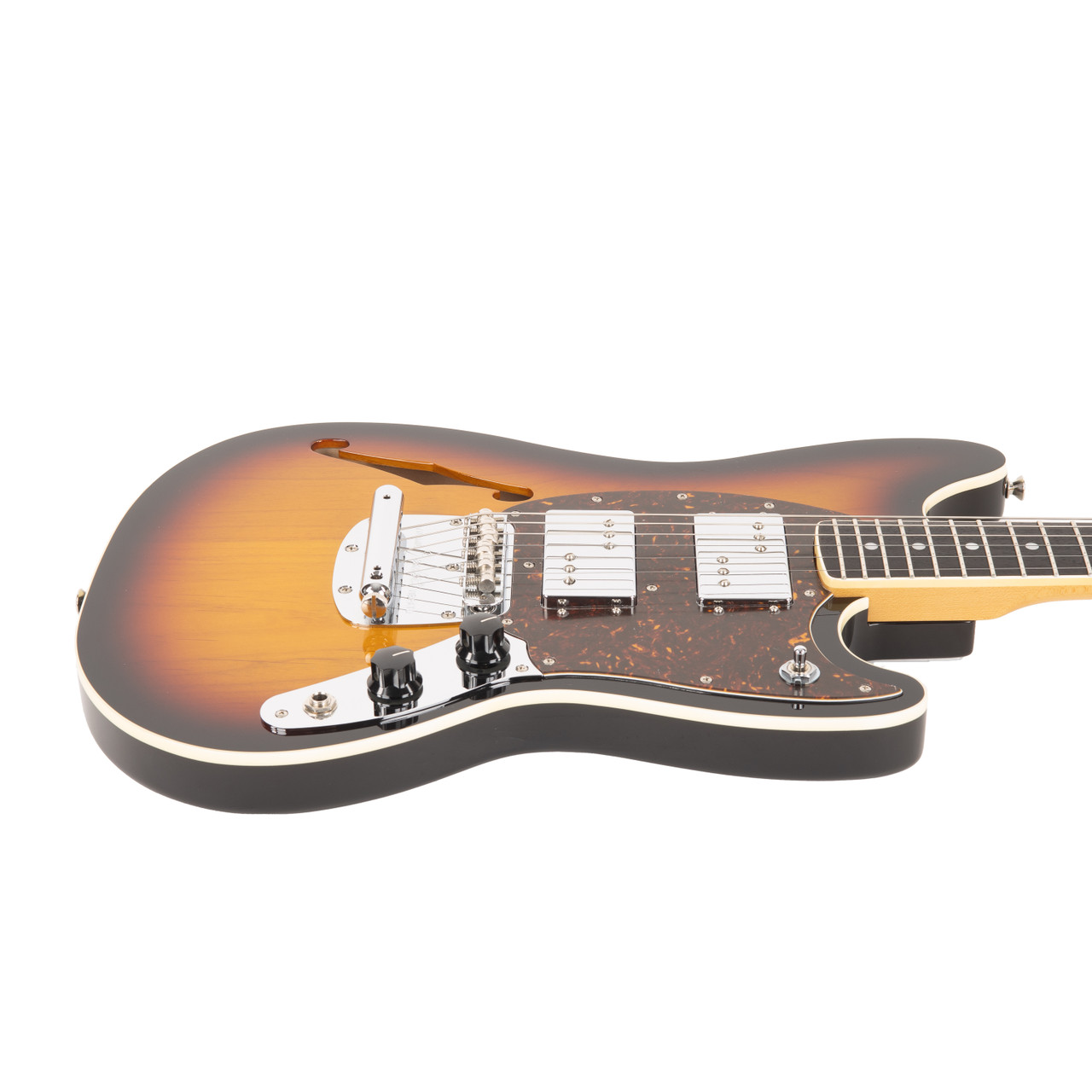 2012 Fender Mustang MG-HO セミホロー Used Fender Mustang Thinline MG-HO Sunburst 2012 | Cream