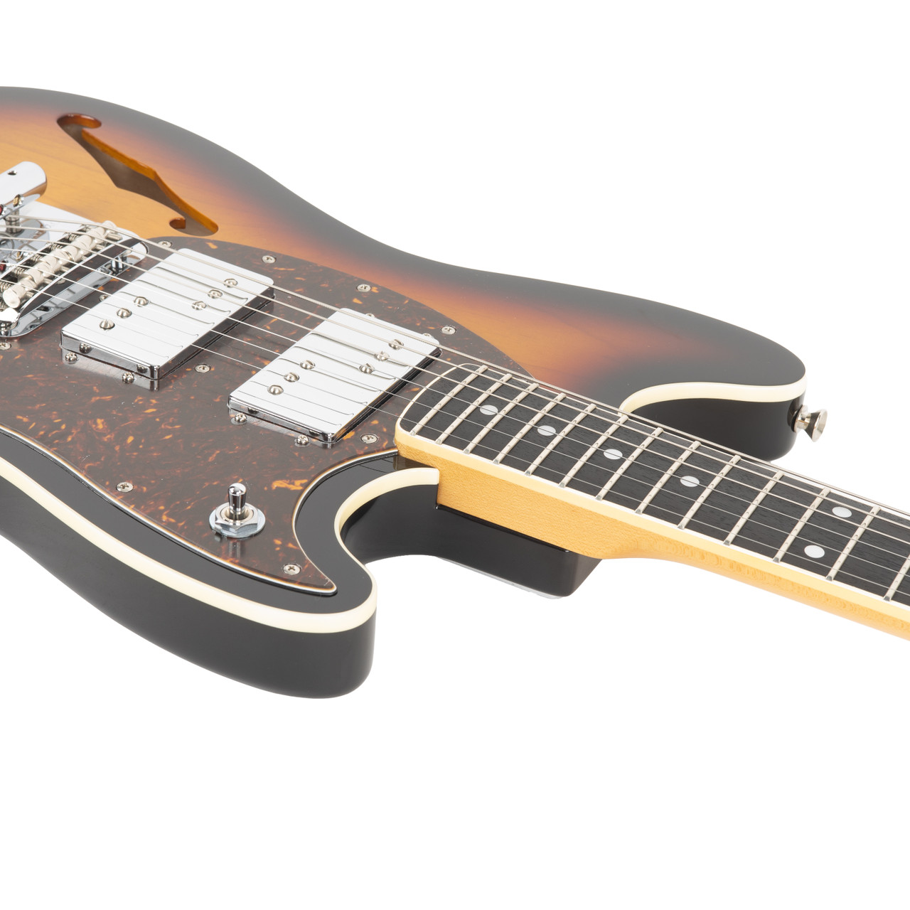 2012 Fender Mustang MG-HO セミホロー Used Fender Mustang Thinline MG-HO Sunburst 2012 | Cream